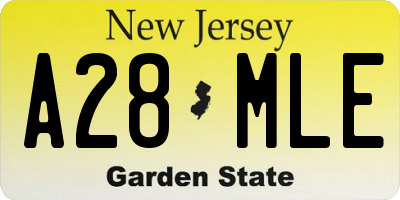 NJ license plate A28MLE