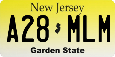 NJ license plate A28MLM