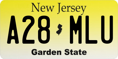 NJ license plate A28MLU
