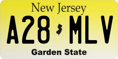 NJ license plate A28MLV
