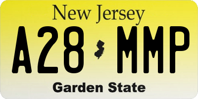 NJ license plate A28MMP