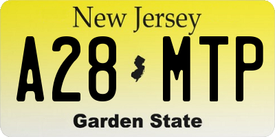 NJ license plate A28MTP