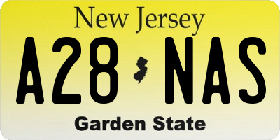 NJ license plate A28NAS