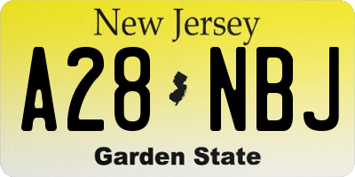 NJ license plate A28NBJ