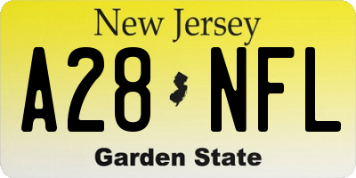 NJ license plate A28NFL