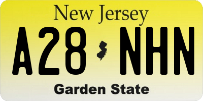 NJ license plate A28NHN