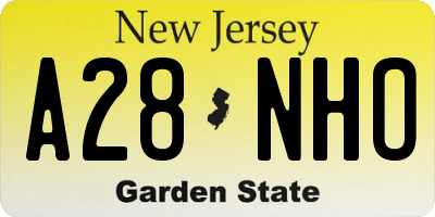 NJ license plate A28NHO