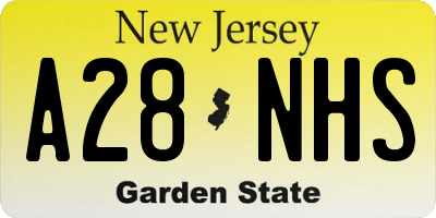NJ license plate A28NHS