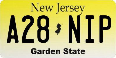 NJ license plate A28NIP