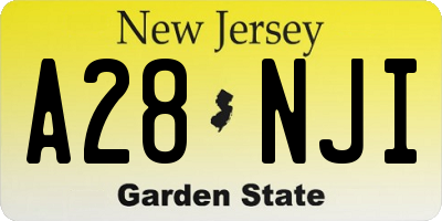 NJ license plate A28NJI