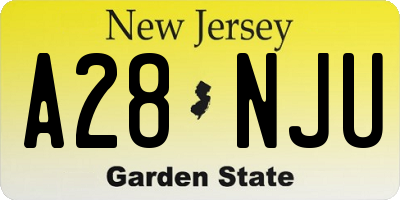 NJ license plate A28NJU