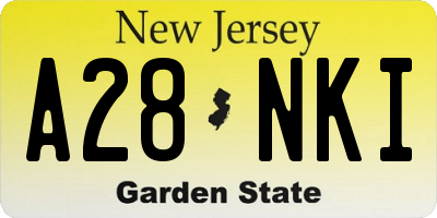 NJ license plate A28NKI