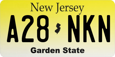 NJ license plate A28NKN