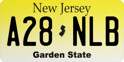 NJ license plate A28NLB