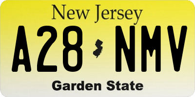 NJ license plate A28NMV