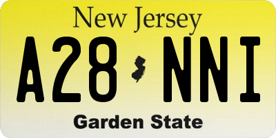 NJ license plate A28NNI