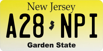 NJ license plate A28NPI