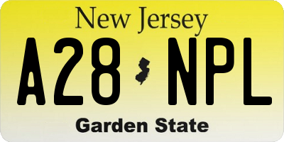NJ license plate A28NPL