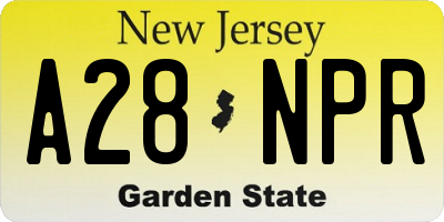 NJ license plate A28NPR