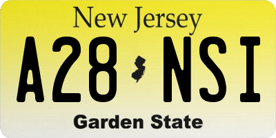 NJ license plate A28NSI
