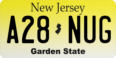 NJ license plate A28NUG