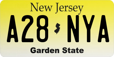 NJ license plate A28NYA