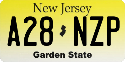 NJ license plate A28NZP