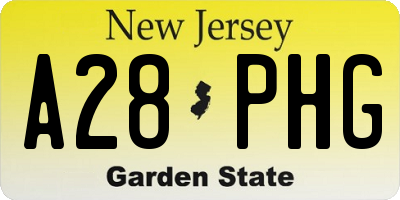 NJ license plate A28PHG