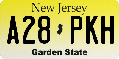 NJ license plate A28PKH
