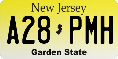 NJ license plate A28PMH