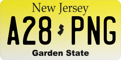 NJ license plate A28PNG