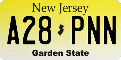 NJ license plate A28PNN