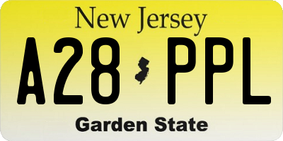 NJ license plate A28PPL