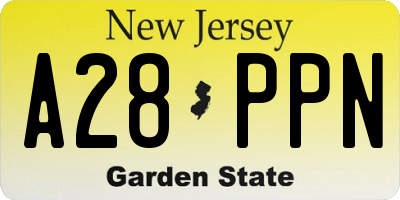 NJ license plate A28PPN