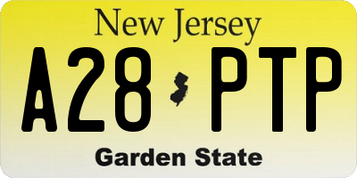 NJ license plate A28PTP