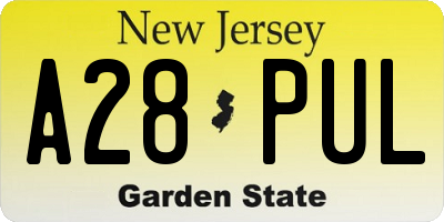 NJ license plate A28PUL