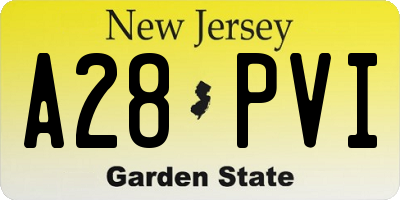 NJ license plate A28PVI