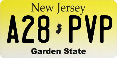NJ license plate A28PVP