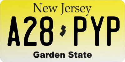 NJ license plate A28PYP