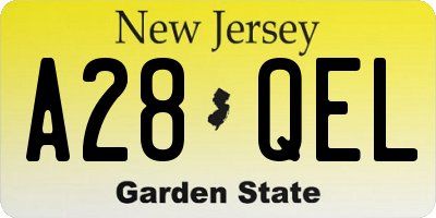 NJ license plate A28QEL