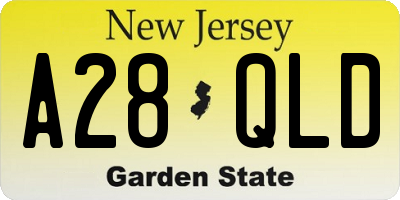 NJ license plate A28QLD