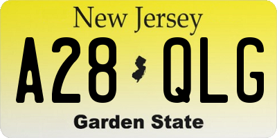NJ license plate A28QLG
