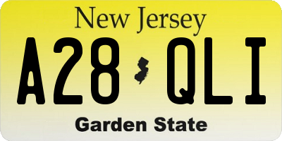 NJ license plate A28QLI