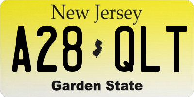 NJ license plate A28QLT