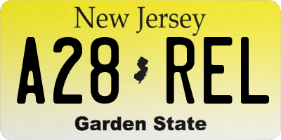 NJ license plate A28REL