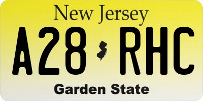NJ license plate A28RHC