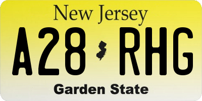 NJ license plate A28RHG