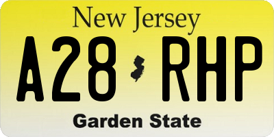 NJ license plate A28RHP