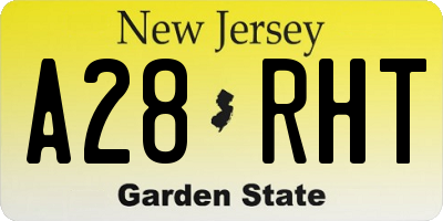 NJ license plate A28RHT