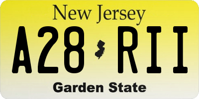 NJ license plate A28RII